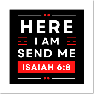 Bible Verse Isaiah 6:8 | Christian Typography Posters and Art